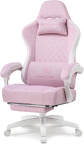 GTPLAYER Gaming Chair Computer Office Chair with Pocket Spring Cushion Linkage Armrests and Footrest High Back Ergonomic Computer Chair with Lumbar Support Task Chair with Footrest