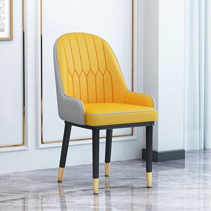 Office Chair Gaming Chair Computer Chair Living Room Furniture Design Armchairs Nordic Chair Metal Leather Material Dining Room Chairs Leisure Computer Stool (Color : Black-Blue Exorcist1)