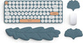 Leather Keyboard Wrist Rest Set Wrist Rest for Keyboard and MouseWrist Rest with Non-Slip PU Base Comfortable Memory Foam Ergonomic Wrist Support Pad Arm Cushion for Computer Laptop Mac Dark Green