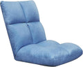 ELEFOCUS Folding Sofa Chair Folding Floor Chair Computer Chair On Single Bed 5 Speed Adjustment for Bay Window Bedroom(Sky Blue)