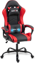 Gaming Chair PU Leather Massage PC Video Game Chair with Lumbar Support for Men Women Home Office Height Adjustable Ergonomic High Back Red
