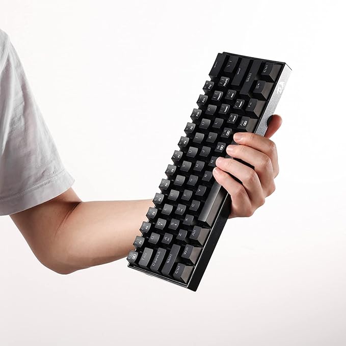 Redragon K630 Dragonborn 60% Wired RGB Gaming Keyboard 61 Keys Compact Mechanical Keyboard with Linear Red Switch Pro Driver Support Black