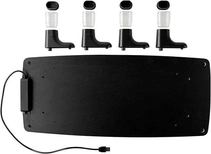 3M Adjustable Monitor Stand with 4-Port USB Hub Black Great for Computer Monitors Laptops TVs Speakers Printers and More