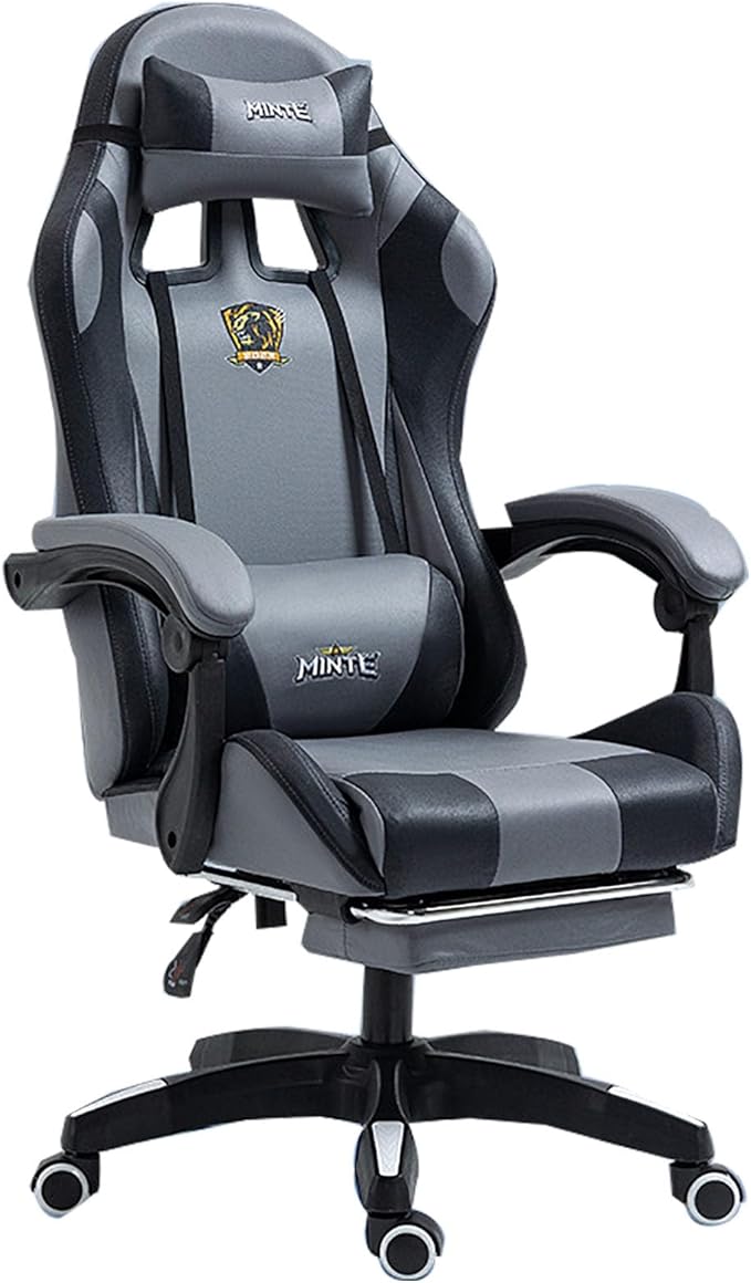 Gaming Chair with Lifting Armrests Technology Fabric Gaming Chair with Telescopic Footrest Professional Arena-Level Gaming Ergonomic Chair Racing Style Gaming Chair Home Office Computer Chair