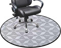 Dust and White Chair Mat Office Protector for Hardwood Floors Anti-Slip Floor Protection Mat Multi-Purpose Chair Carpet for Desk Floral Theme Design Abstract Style Diameter 35.4 in