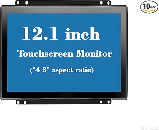 12.1 Inch Open Frame Capacitive Touchscreen Monitor 1024x768 Resolution 4:3 Aspect Ratio WaterproofVESA+Panel Mount for Kiosk Automation POSVendingHMI and Digital Signage 7x24h Work