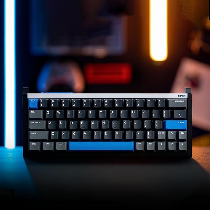 IQUNIX EZ63 Gaming Keyboard 60% RGB Mechanical Keyboard 64 Keys with Star Trail Magnetic Switches Rapid Trigger Adjustable Actuation Double Shot PBT Keycaps for Win/Mac Laptop PC