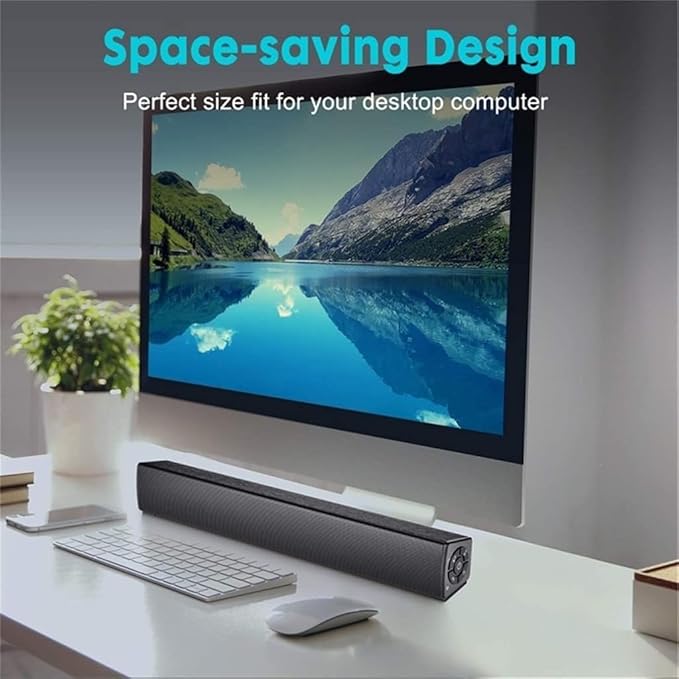 Computer Speakers for Desktop 5.0 Speaker Powerful 3D Surround Soundbar TV Computer Speakers Stereo Portable Bookshelf Column Loudspeaker