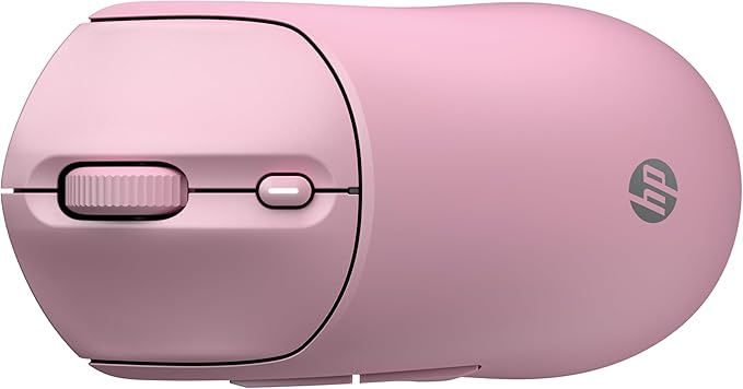 HP 400 Quiet Wireless Mouse Dual Bluetooth &amp 2.4GHz Soft Silicone Quiet Clicks Microsoft Wheel 24-Month Battery 6000 DPI Ambidextrous Eco-Friendly Design Multi-OS Pink
