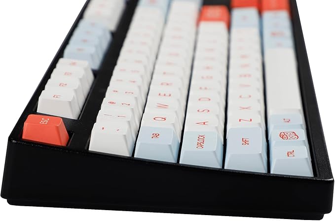 142 Salmon Keycaps Dye-Sub Thick PBT Cherry Profile Key caps for TKL 61 64 68 75 87 96 104 108 GMMK MX Mechanical Keyboard