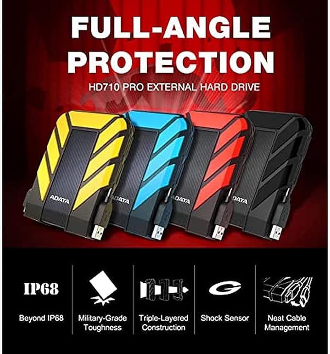 ADATA HD710 Pro 5TB External Hard Drive (AHD710P-5TU31-CBK)