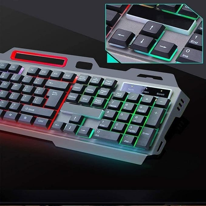 Mechanical Gaming Keyboard RGB Backlit Keys Computer Keyboard 104 Keys Wired Gaming Keyboards USB Keyboard for PC Gamer Laptop (Black)