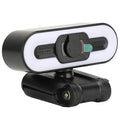 Diydeg 4K Webcam for PC Auto Beauty Camera with Microphone Cover Super Bright Fill Light USB Computer Web Camera for Video Calling Conferencing Zoom Online Classes