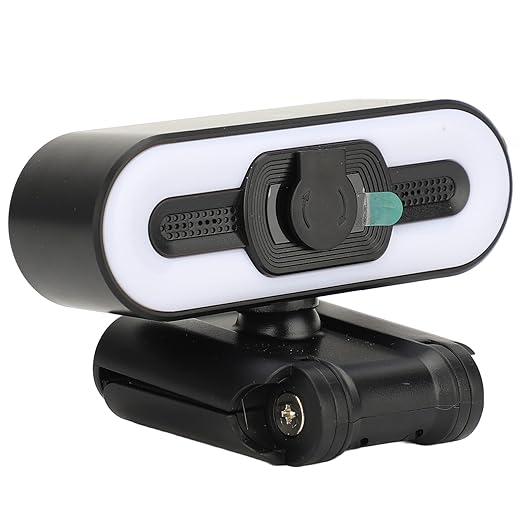Diydeg 4K Webcam for PC Auto Beauty Camera with Microphone Cover Super Bright Fill Light USB Computer Web Camera for Video Calling Conferencing Zoom Online Classes