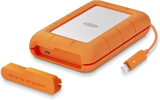 LaCie Rugged Thunderbolt USB-C 4TB Portable Hard Drive STFS4000800