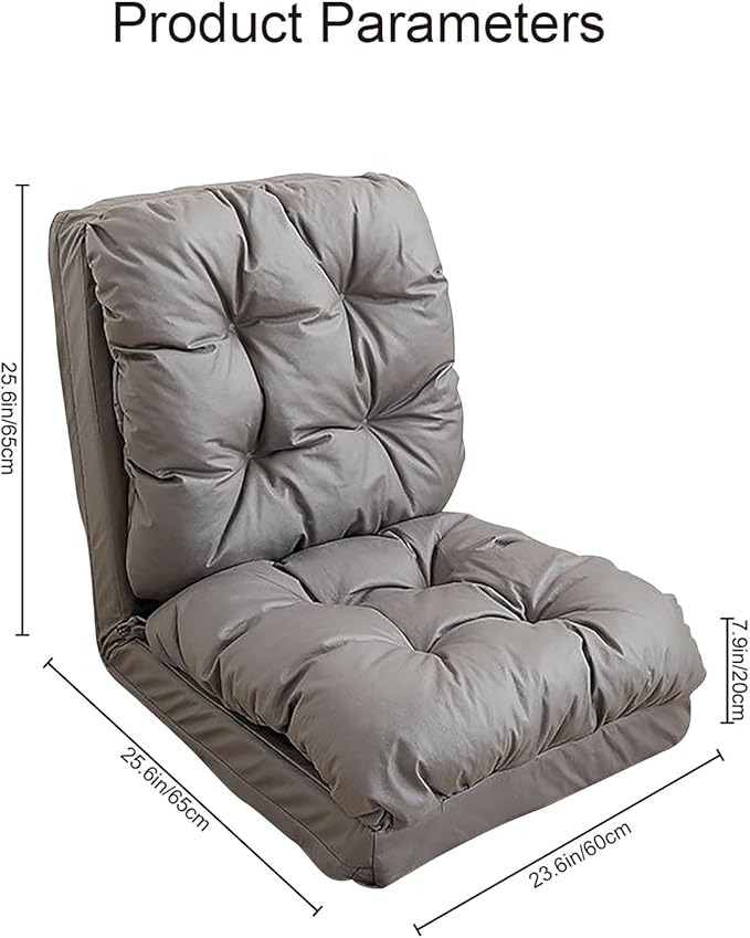 WHYATT Lazy Sofa Chair Lazy Sofa for Teens Adults to Gaming Reading and Watching TV (Color : Dark Grey)