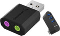 SABRENT USB External Stereo Sound Adapter for Windows and Mac. + Premium 3-Port Aluminum Mini USB 3.0 Hub