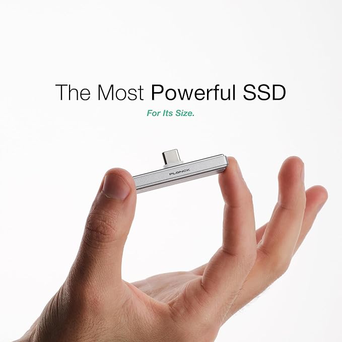 planck SSD Portable External SSD Phone-First Pocket Drive for iPhone 15/16/17 Android Mac/Windows Cameras &amp PS5 4K Apple ProRes Direct-Record Gimbal-Ready Shockproof USB-C up to 1050 MB/s
