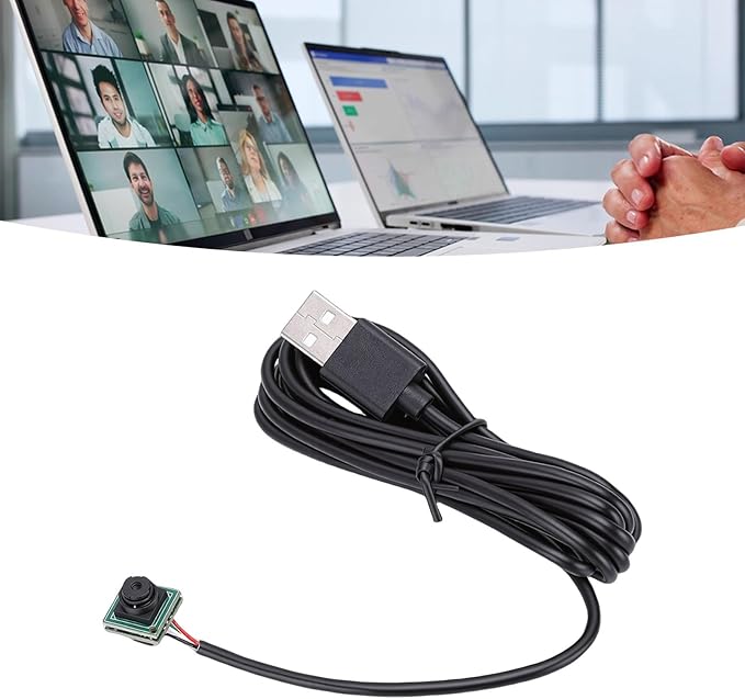 Zyyini USB Camera 2MP FHD 1080P Webcam with 180 Degree Wide Angle Lens and Low Light Sensitivity for Wins for for Video Calls Streaming Online School