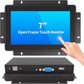 7 Inch Open Frame Touch Monitor PCAP 10-Point Touch Industrial Touchscreen Monitor with HDMI/VGA Interface Active Matrix TFT LCDLED Backlight with VESA Mount