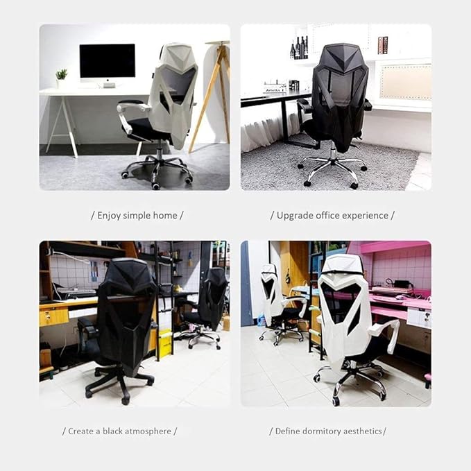 Office Chair Gaming Chair Computer Chair Home Reclining Office Chair Capacity Ergonomic Computer Mesh Recliner Executive Swivel Office Desk Chair Lumbar Support (Color : Wit)