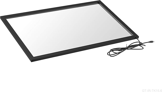 GreenTouch 15.6 Inch 10 Points Infrared Touch Screen IR Touch Screen Panel Overlay Kits with 3mm Thickness Tempered Glass…