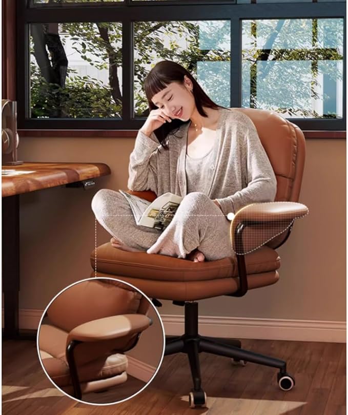 KITCISSL Computer Gaming Chair Video Game Chairs Office Desk Chair for Bedroom Accent Chairs Lift Makeup Chair Dormitory Swivel Office Chair for Living Room Home Office (Color : Dark Gray B)