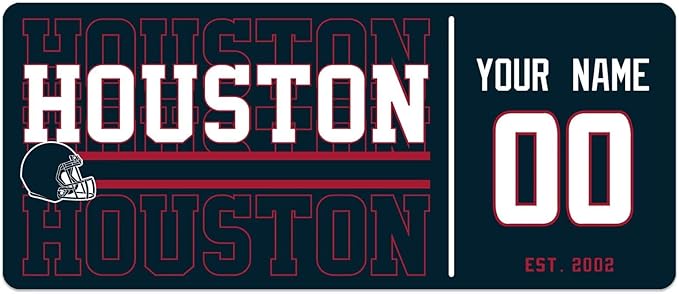 ANTKING Houston Mouse Pad Custom Name and Number Desk Pad for Men Women Youth Gifts