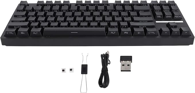 Yoidesu Gaming Keyboard 2.4G / BT3.0 5.0/Type C Wired Mechanical Keyboard RGB Backlit 87 Keys Black Switch Computer Keyboard