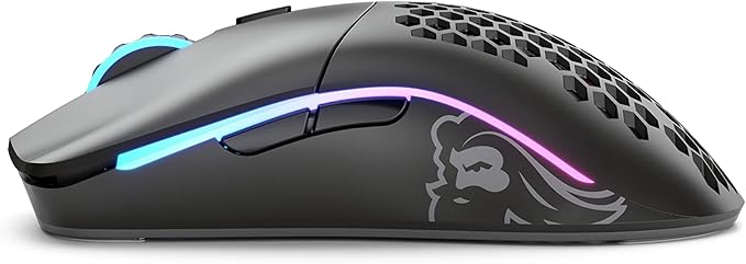 GLORIOUS Model O Wireless Gaming Mouse - Superlight 69g Honeycomb Design RGB Ambidextrous Lag Free 2.4GHz Wireless Up to 71 Hours Battery - Matte Black