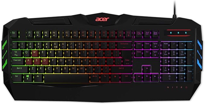Acer Nitro Gaming Keyboard – With anti-ghosting support and 6 modes of Backlight modes (Pack of 1)