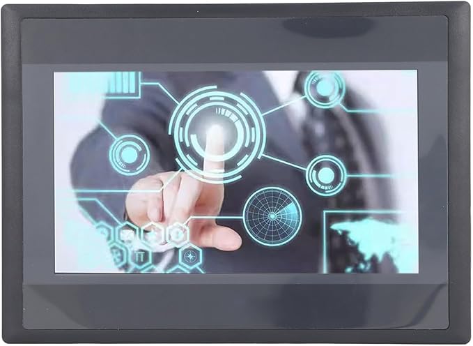 PLC Touch Screen 7 Inch TFT LCD Display with 12 Digital Inputs / 8 Transistor Outputs for FX3U Series PLC Industrial HMI Control Panel with 240MHz ARM9 CPU