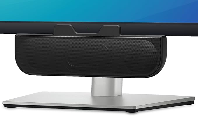 Computer Speakers for Desktop PC Monitor Speakers USB Plug-in Wired External Speaker for Laptop Small Computer Soundbar for PC with Loud Sound Deep Bass USB-C Adapter Easily Clamp to Monitor