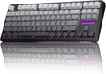 AUSDOM H87 Wireless Mechanical Keyboard 10000mAh Battery Gasket Hot Swappable Custom Keyboard with RGB Backlit Side Printed PBT Keycaps Tri-Mode BT5.3/2.4GHz/USB-C Gaming Keyboards Black Grey