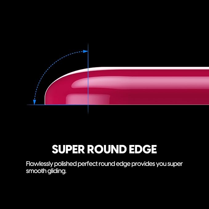 Superglide Glass Mouse Skates for Logitech G Pro X Superlight - Polished Edge Ultra Smooth Glide Compatible with Glass Mousepads Durable Gaming Feet (Type-S Magenta)