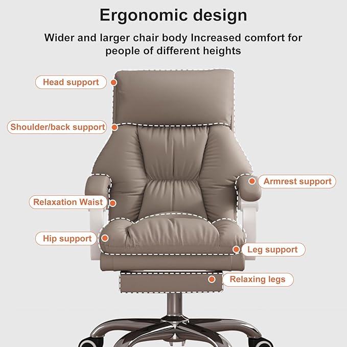 YCKEGEW Boss Chair Home Office Computer Chair Study Recliner ChairVideo Game Chair High Back Reclining Desk Chair with Wheels Executive Chair Hight Adjustable (Color : Black Size : Without)