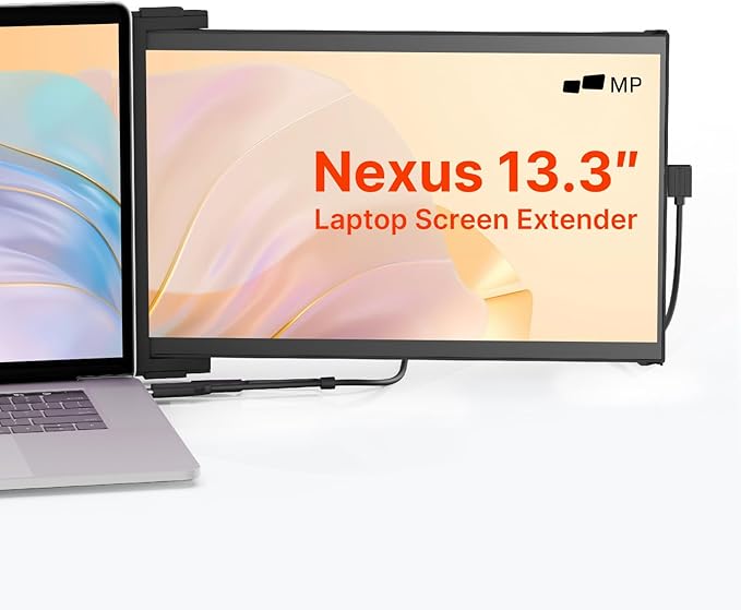 Portable Monitor - 2026 Mobile Pixels Nexus 13.3 Laptop Screen Extender IPS Ultra Slim Laptop Monitors USB C/USB A/HDMI 1080P Monitor for 14-17 Laptops Windows/macOS/Android/Switch Compatible