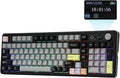 EPOMAKER TH99 PRO 96% Mechanical Keyboard with Screen &amp Knob 10000mAh 2.4Ghz/BT Hot Swap Custom Driver RGB Backlight PBT Keycap Wireless Gaming Keyboard for PC/Mac (Black Sea Salt Silent)