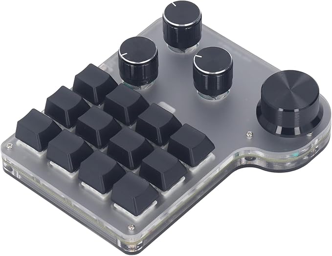 Eujgoov RGB LED Mini Blue Switch Mechanical Gaming Keyboard Rechargeable Keypad for win7 USB C Connection Customizable Macro Function Industrial Control Applications