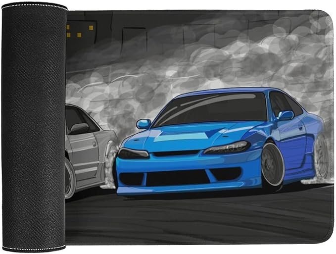 Large Mouse Pad Gaming Drifting S13 and S15 JDM Car Desk Mat Long Big Mousepad Extended Keyboard Computer Pad Office Desk Organizers and Accessories 40X75cm