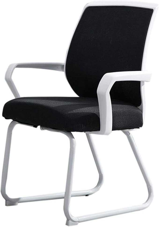 Mlaea Ergonomic Desk Chair Study Gaming Chair Without Wheels Hospital Chair for Cafe Apartment Couch Bedrooom(Color:#2)