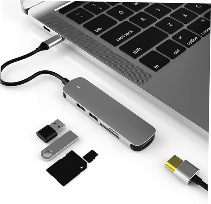 Mikinona Type USB Hub Docking Station Supports Video Output Fast Data Transfer Adapters for Laptops and Devices Connects Multiple USB Peripherals Efficient for Gaming