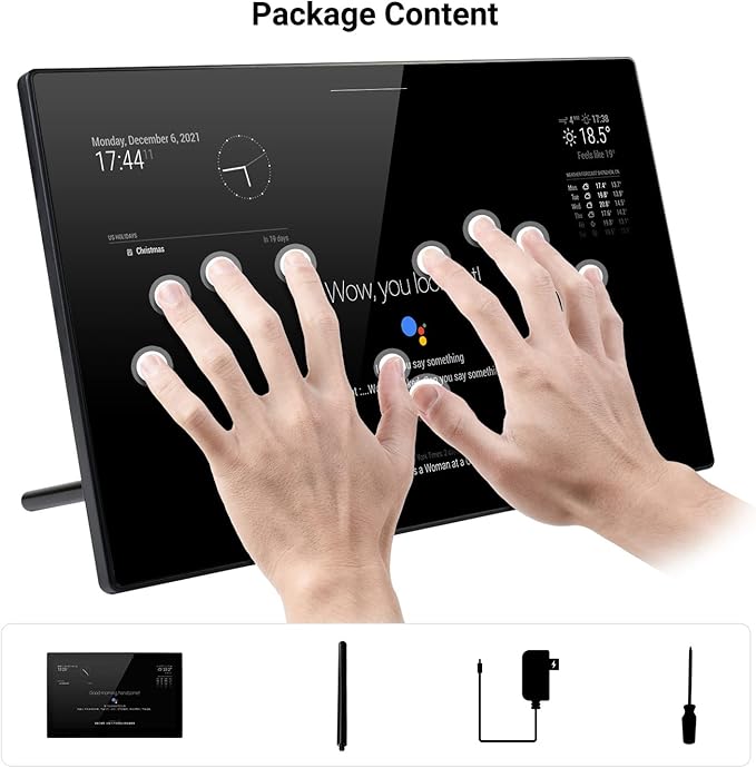 Waveshare 13.3inch Magic Mirror Mini-Computer Powered by Raspberry Pi CM4 13.3inch HD Touch Screen with USB/ETH Ports NOT Include CM4