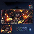 Solo Leveling Mouse Pad Large Gaming Desk Mat Non-Slip Rubber Base Kawaii Anime Mousepad Multiple Sizes (11823.6 x 11.8 inches)