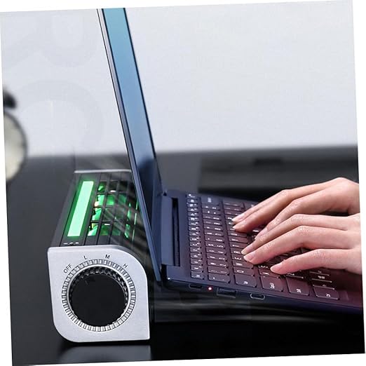 COHEALI USB Laptop Cooler with Adjustable Cooling Fan and Laptop Holder Portable Notebook Radiator Stand with Rear for Enhanced Heat Dissipation Black