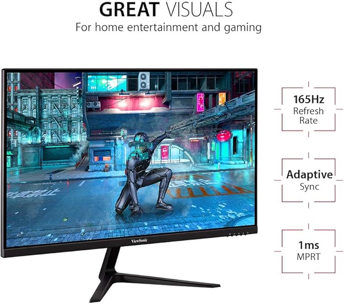 ViewSonic VX2718-P-MHD 27 Inch 1080p 1ms 180Hz Gaming Monitor with FreeSync Eye Care HDMI and DisplayPort