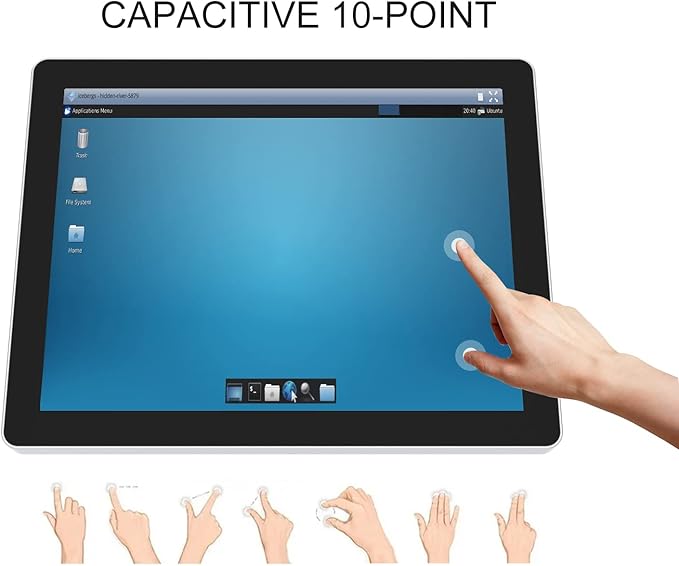 GreenTouch 17 Inch Industrial Open Frame PCAP Multi-Touch Touch Screen Monitor - 1280 * 1024 @60HZ - HDMI/VGA/DVI Input