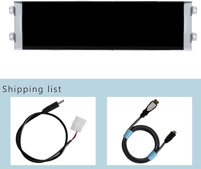VSDISPALY 12.6 Inch IPS 1920x515 LCD Screen Supports Video Input Second Monitoring for D41 Computer PC Case DIY Extra LCD Display