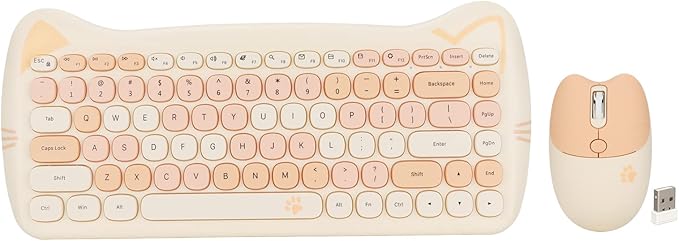 Cute Cat S Keyboard and Combo with Low Power Technology Ideal for Gaming and Use (#3)
