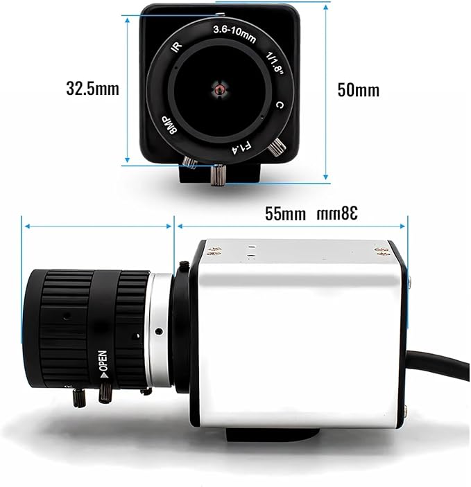 12MP IP Camera High Resolution 3840 3104 Mini POE Network Webcam 8MP 3mm Varifocal Manual Zoom HD UVC Webcam Module